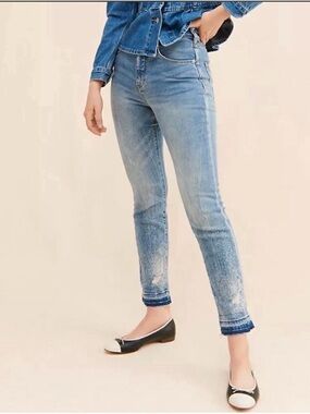 Anthropologie Light Blue Cropped Slim Jeans